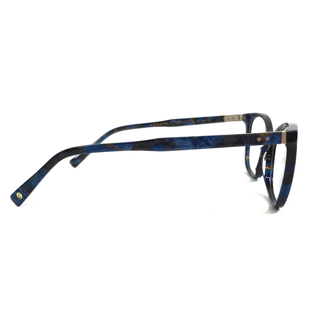 Erkers Eyeglasses Frames CLAYTON Polar Ice Blue Marble Cat Eye 53-18-145